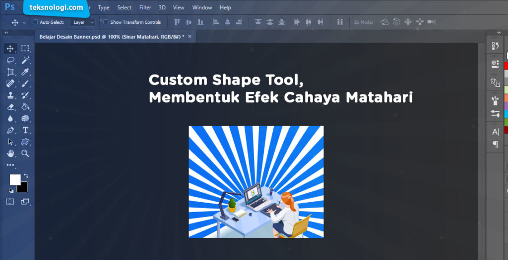 Tutorial Cara Desain Banner Iklan di Photoshop - Teksnologi