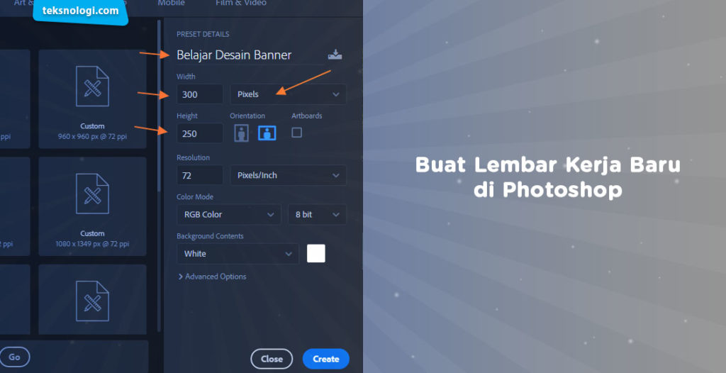 Tutorial Cara Desain  Banner  Iklan di  Photoshop  Teksnologi