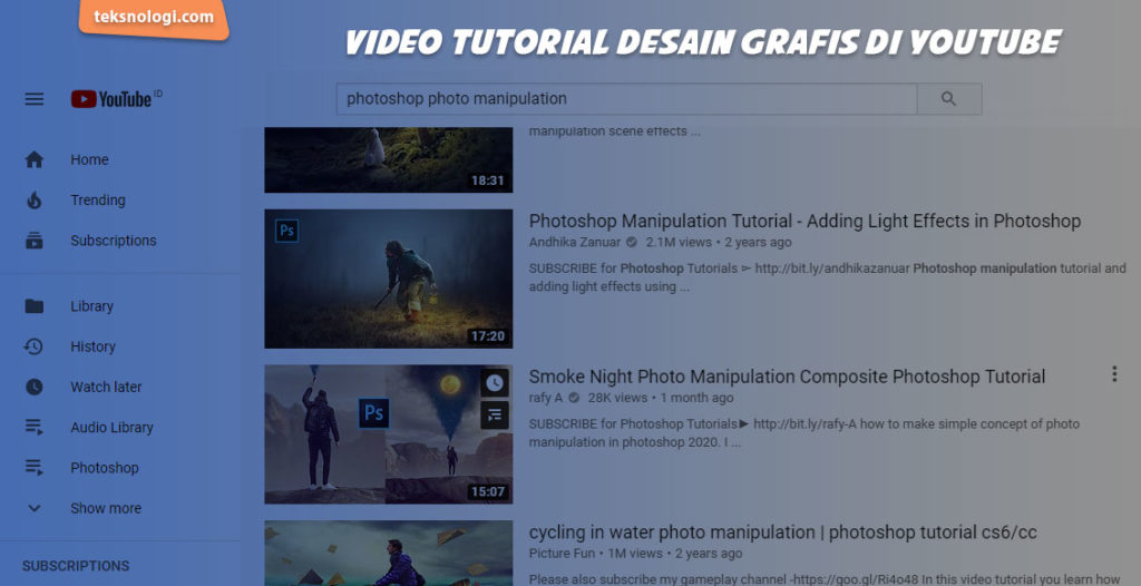 belajar desain grafis di youtube