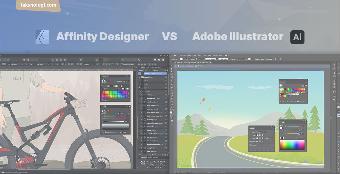 Affinity Designer vs Adobe Illustrator, Bagus Mana? Teksnologi