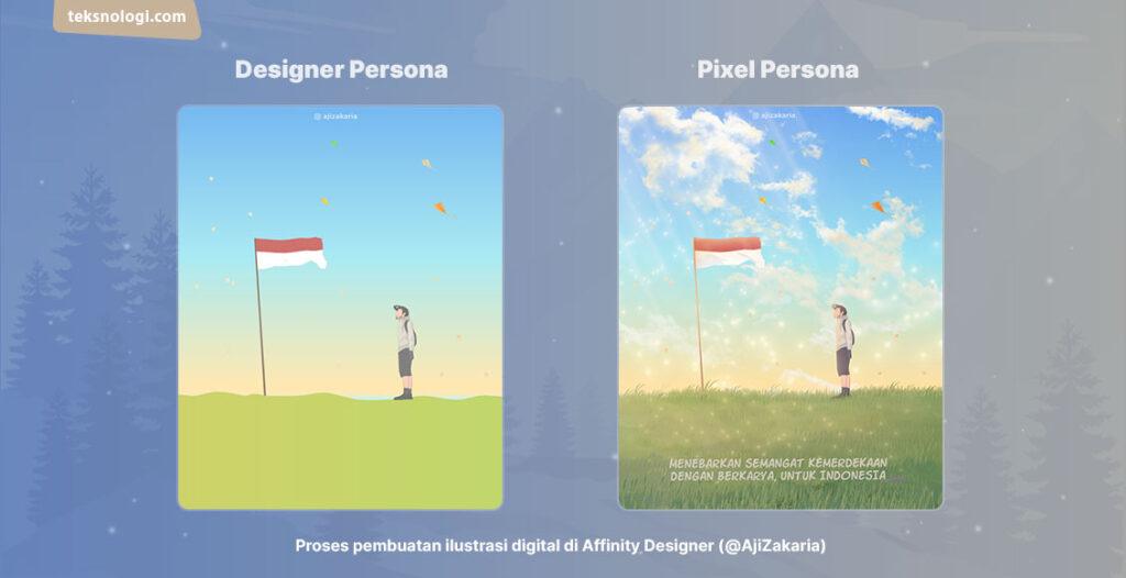 cara menggambar digital di affinity designer