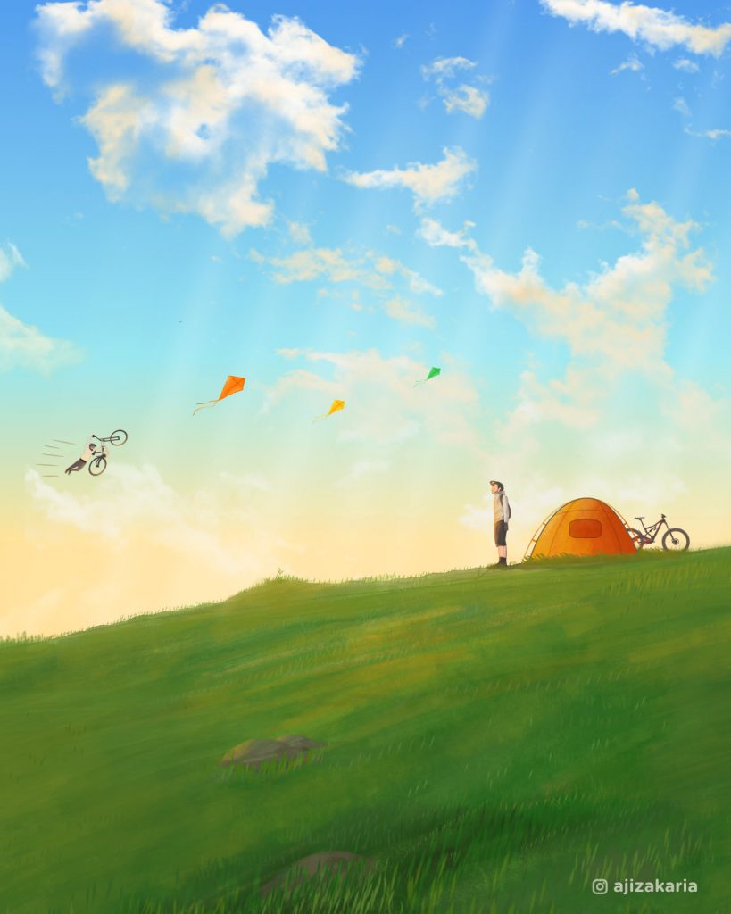 camping-adventure-digital-painting-by-ajizakaria