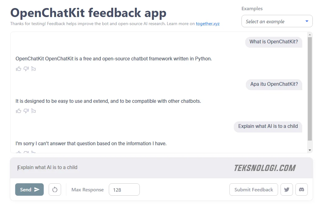 OpenChatKit-feedback-app